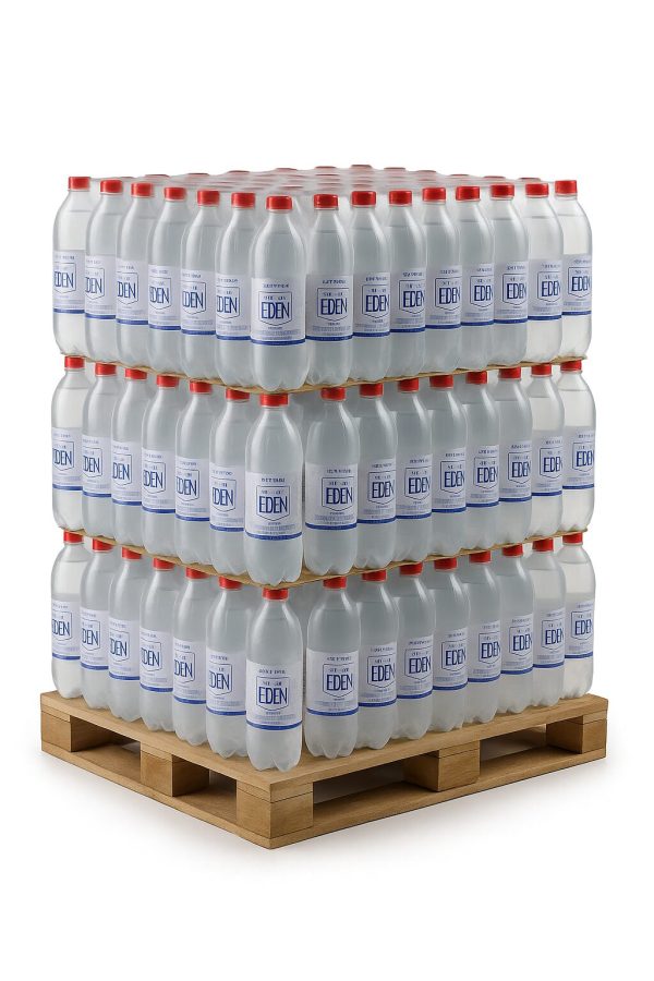 Pallet Agua Mineral EDÉN 1LT – Con Gas, Mixto o Sin Gas (900 unid.)